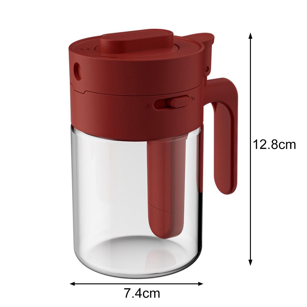 User Friendly Seasoning Container with Clear Glass and Space Saving Design
