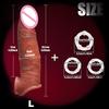 Anello Realistico per Pene Gallo Reutilizzabile Manicotto Dildo Allargatore Addensante Impermeabile Giocattoli Sessuali per Coppie Maschili Giocattoli Sessuali per Adulti 18+
