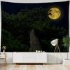 Water Moon Night Scene Pattern Tapestry Home Wall Decoration Tapestry Bedroom Living Room Tapestry