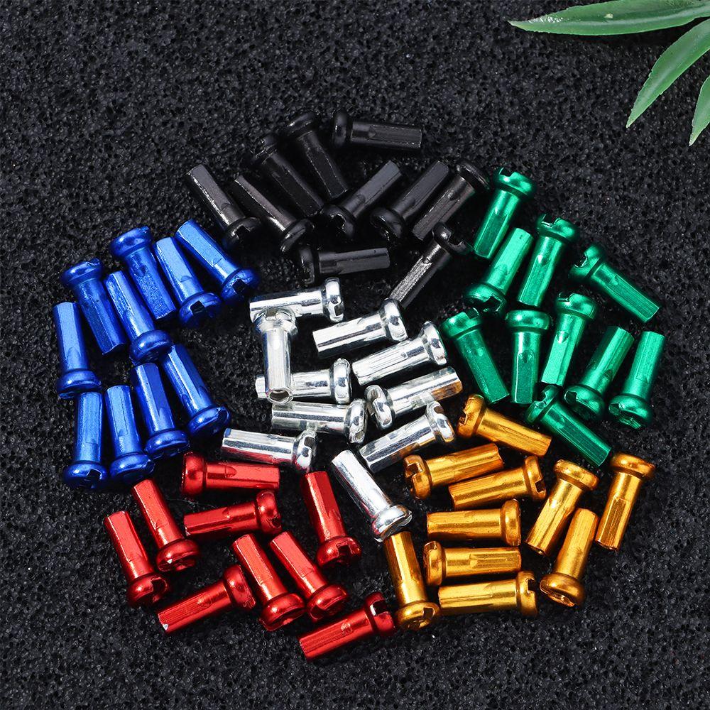 Alloy Anodized Bike Bicycle Wheel Accessories Cycling Spokes Nipples Wheel Spoke Nipples Multicolor