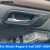 Accessories For Nissan X-trail Xtrail Rogue T33    2024 Interior Carbon Fiber Door Handle Bowl Cover Trim Sticker