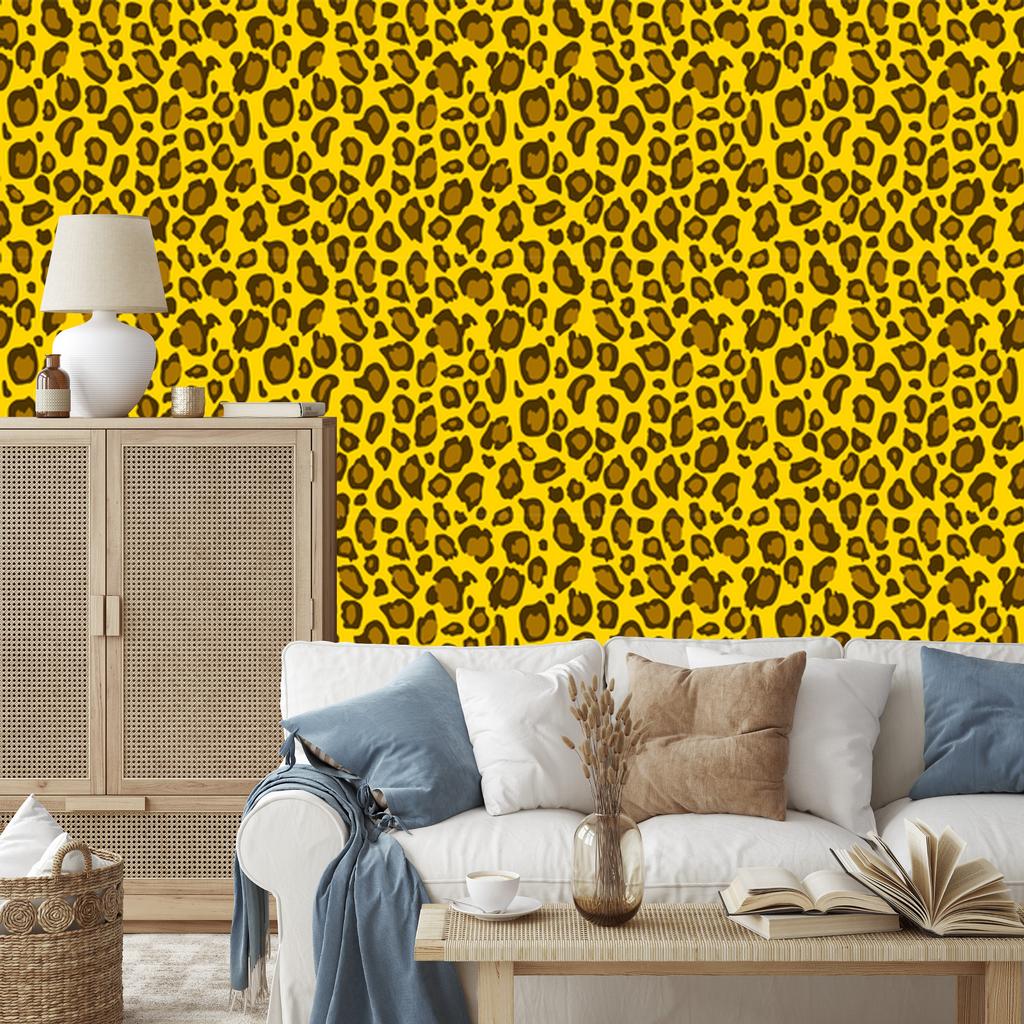 Yellow Leather Wallpaper Yellow, Ochre and Gold for Living Room and Bedroom 50x1000