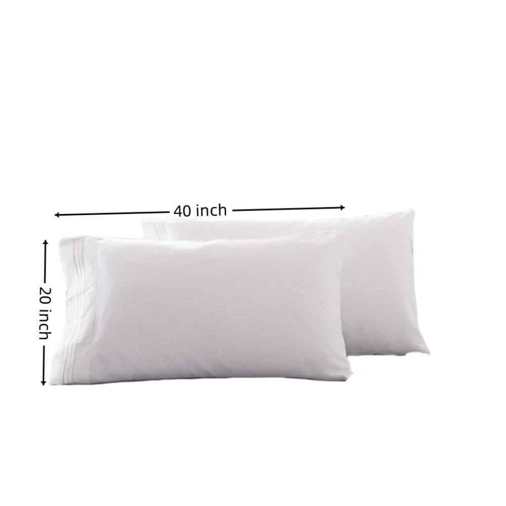 Set of 2 Queen Size Pillow Cover Large King Size Pillow Cases Microfiber Pillowcases Bedroom