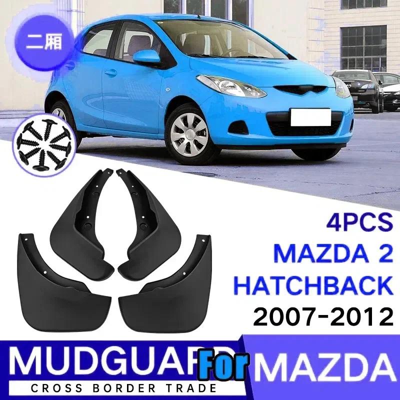 MudFlaps For Mazda 2 / Demio 2008-2013 2009 2010 Mud Flap Splash Guard Mudguards Front Rear Fender Auto Styline Car Accessories Hatchback