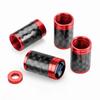 For Volvo ew1For Volvo R Rdesign XC40 C70 V60 V90 AWD T6 D8 T8 4Pcs Carbon Fiber Car Wheel Tire Valve Stem Air Cap Auto Accessories Valve Cap