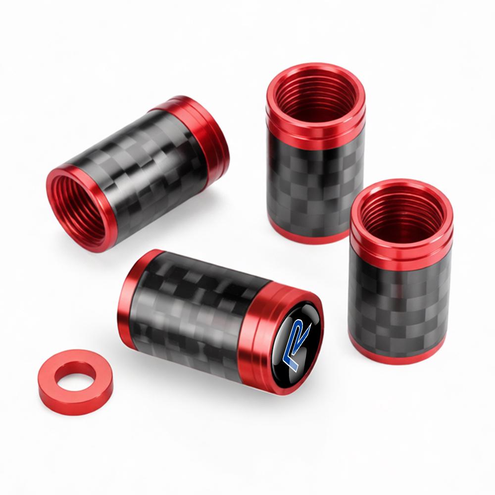 For Volvo ew1For Volvo R Rdesign XC40 C70 V60 V90 AWD T6 D8 T8 4Pcs Carbon Fiber Car Wheel Tire Valve Stem Air Cap Auto Accessories Valve Cap