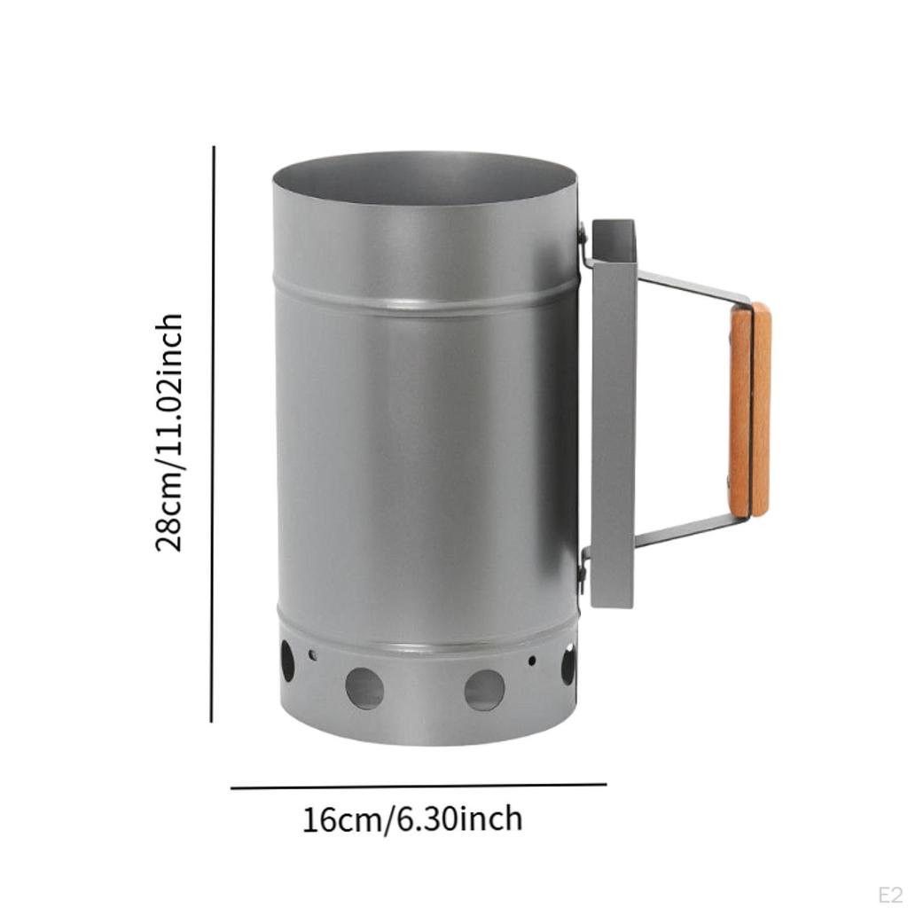 Unealtă pentru grătar cu coș de aprindere pentru grătar portabil pentru cărbune și grătare pentru grătar în aer liber