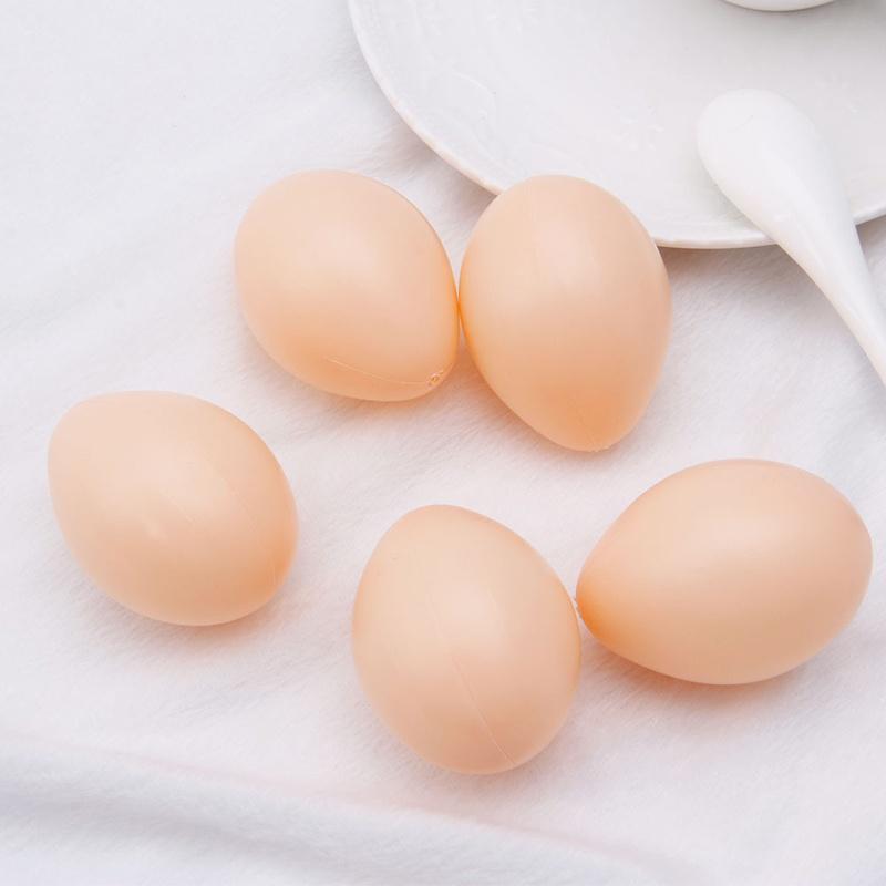 Plastic Fake Dummy Egg 5pcs Hen Poultry Chicken Layer Coop Hatching Simulation