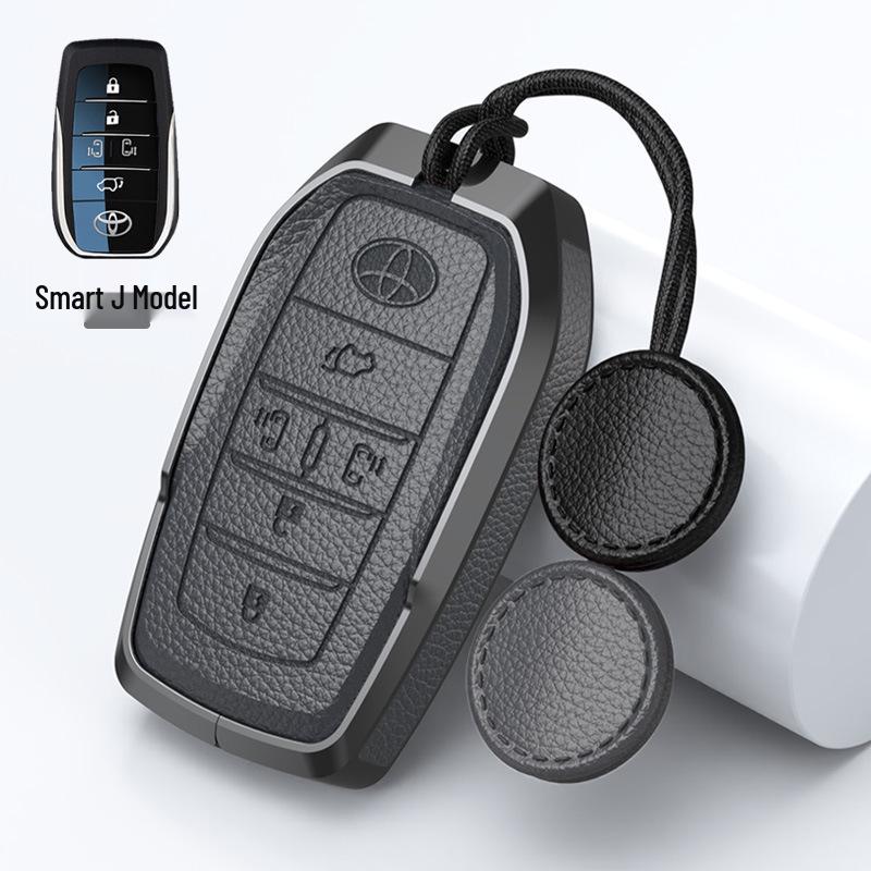 Genuine Leather Key Cover for Toyota Camry, RAV4, Wildlander, Venza, Sienna (Ninth Gen)
