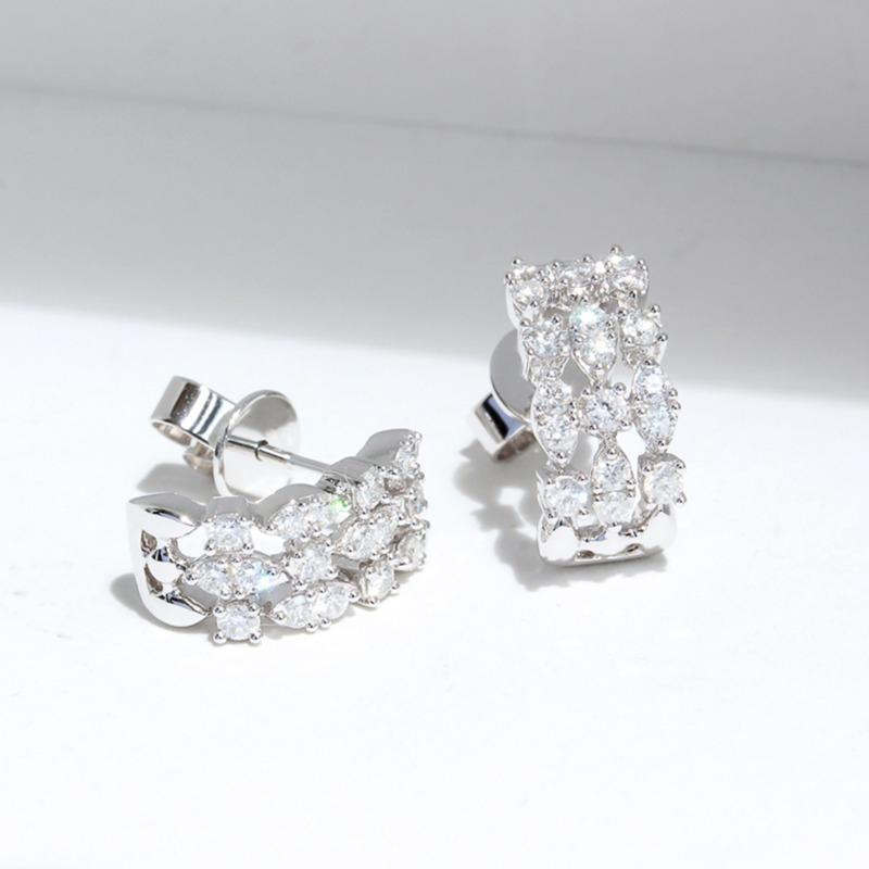 BELLA BOX New Trendy Stud Earrings Women Brilliant Bridal Wedding Accessories Elegant Female Earring Fashion Jewelry