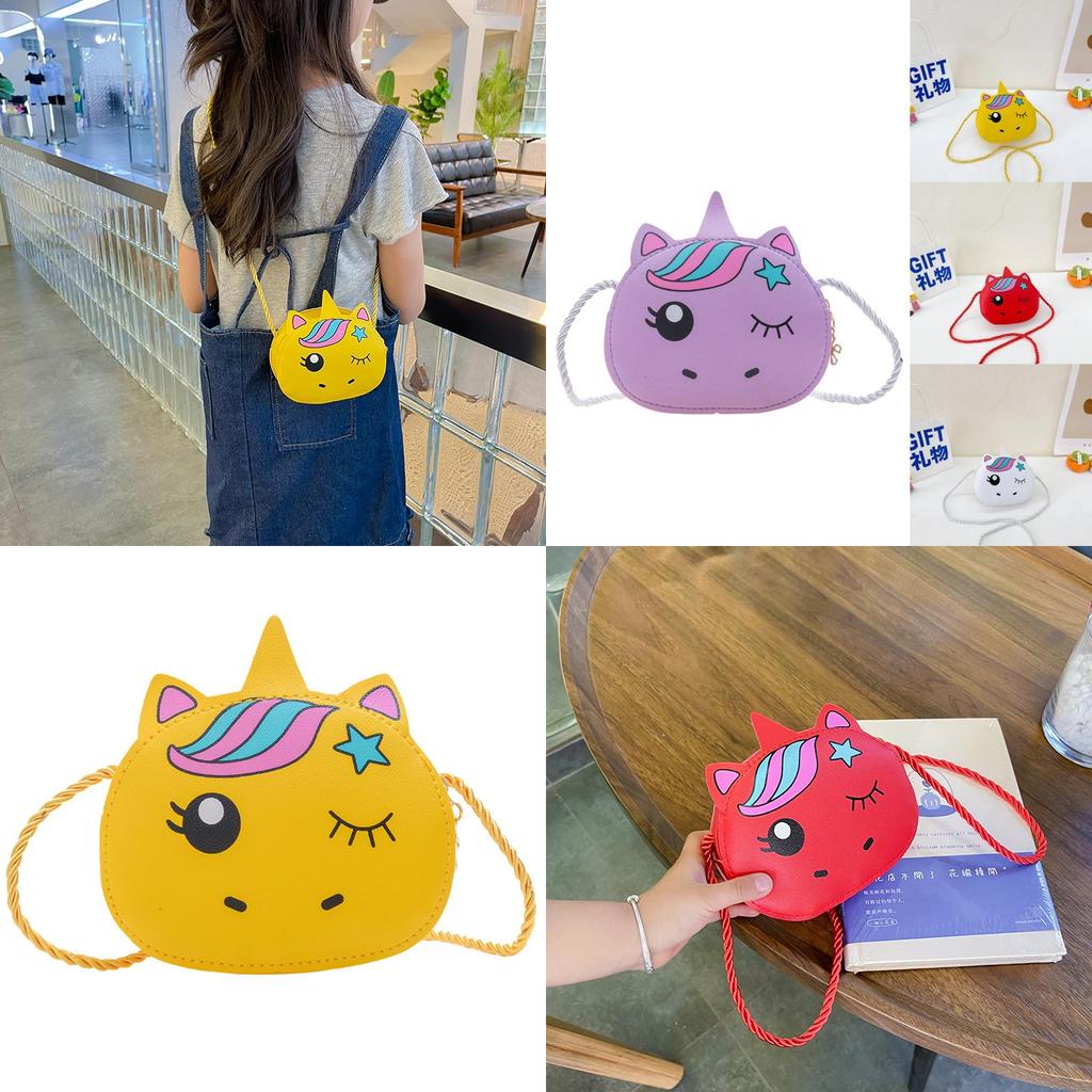Adorable Pu Leather Unicorn Shoulder Bag For Kids Cute And Stylish Mini Crossbody
