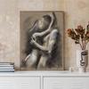 Abstract Couple Kiss Hug Erotic Nude Lovers Embracing Fantasy Sexual Poster Wall Art Pictures Canvas Painting Room Home Decor