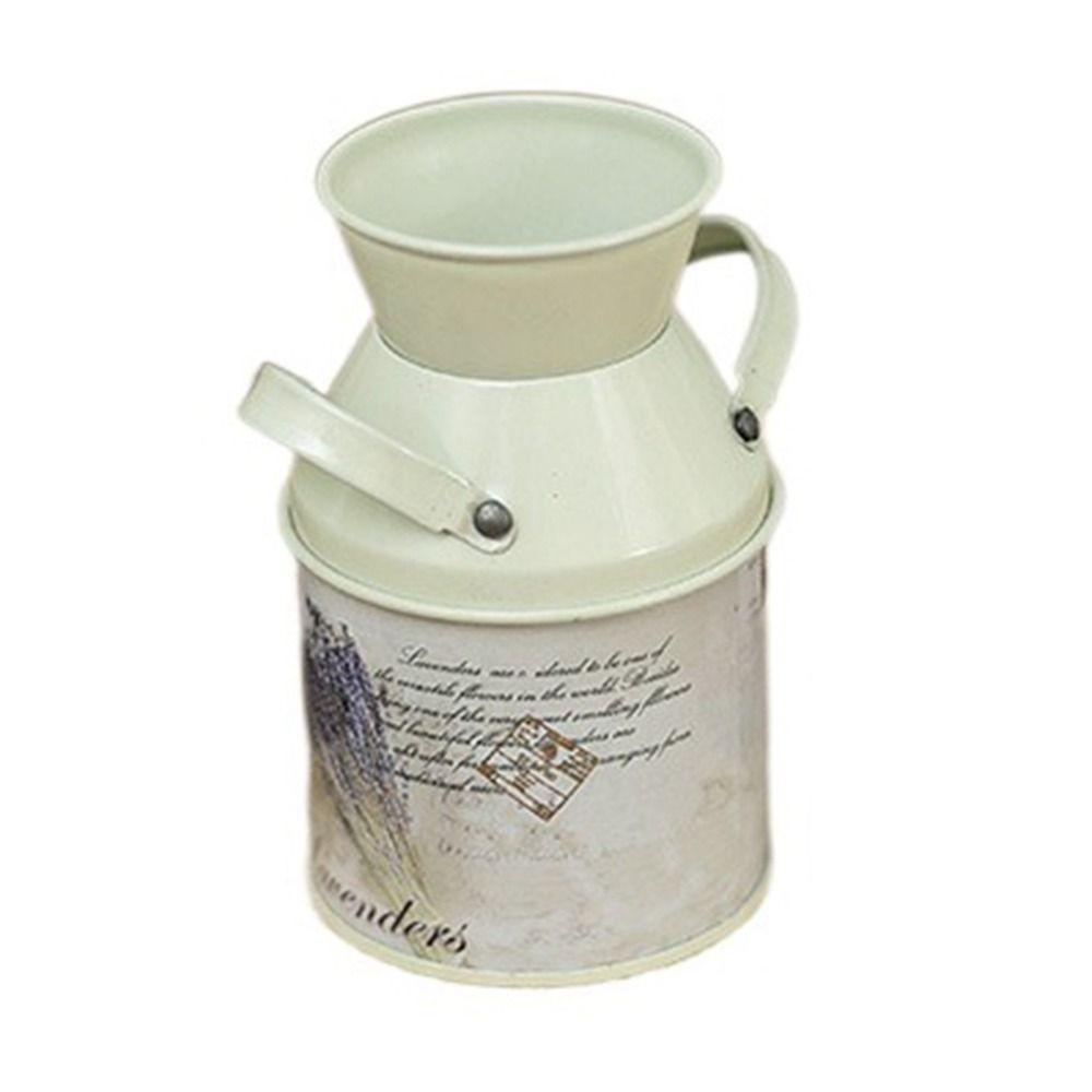 

Скандинавская металлическая ваза для цветов Маленький железный кувшин Контейнер Креативное ведро-ваза Офис style 5