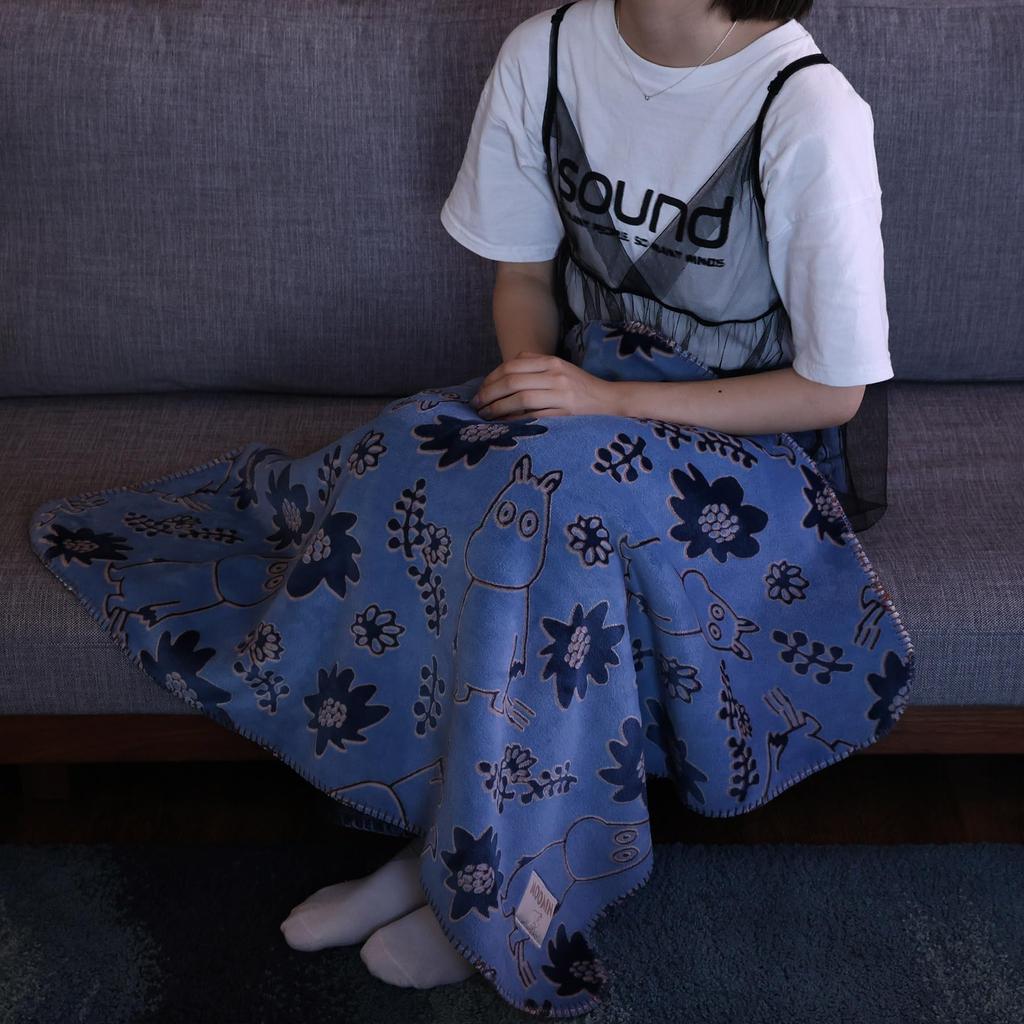 Marushin Moomin Winter Moomin 70cm H x 100cm Winterprodukt 1465005200 Decke, ca.. W, Niedlich, Flauschig, Stilvoll, Wärmer, Nummer