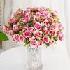 1 Mazzo di Rose Simulate Fiori Artificiali Mazzo Accessorio per Fotografia per Bouquet da Sposa Decorazione per la Casa Accessori per Feste