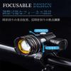 Rechargeable 5000 Lumen Waterproof Bike Light Fits All Mountain and Road Easy To Install USB X X Bikes, - (Lithium Battery, Cable), Black, 8.5cm 7.5cm