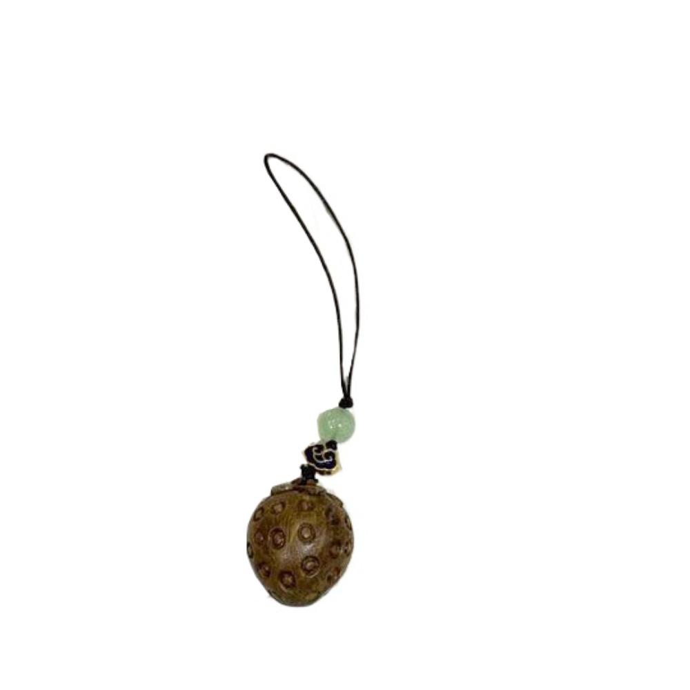 Strawberry Sandalwood Key Chain Chinese Style Lucky Cat Pendant Lucky Key Chain Strap  Men