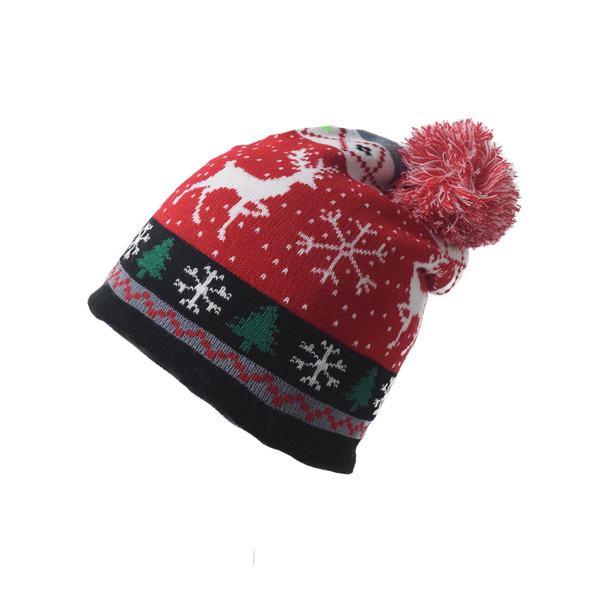 

Модная вязаная шапка для трансграничной торговли: Шерстяная рождественская шапка для мужчин, женщин и детей - Идеально подходит для осени, зимних вечеринок или праздничных украшений. One Size (Stretchable)