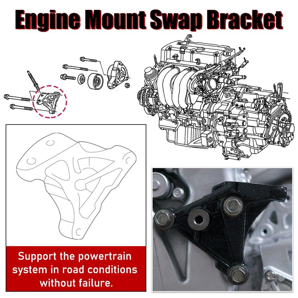 Engine Mount Swap Bracket For K24 Swap EG DC EK EP3 02-06 Honda CR-V 2.4L 03-11 Honda Element 2.4L 11910-PPA-000