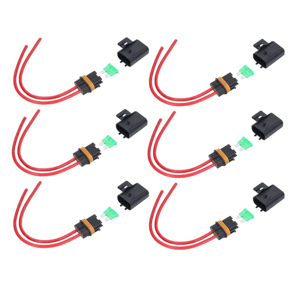 6PCS Easy Installation Waterproof Holder 30A Wiring Harness Inline Holder  Vehicle Installation