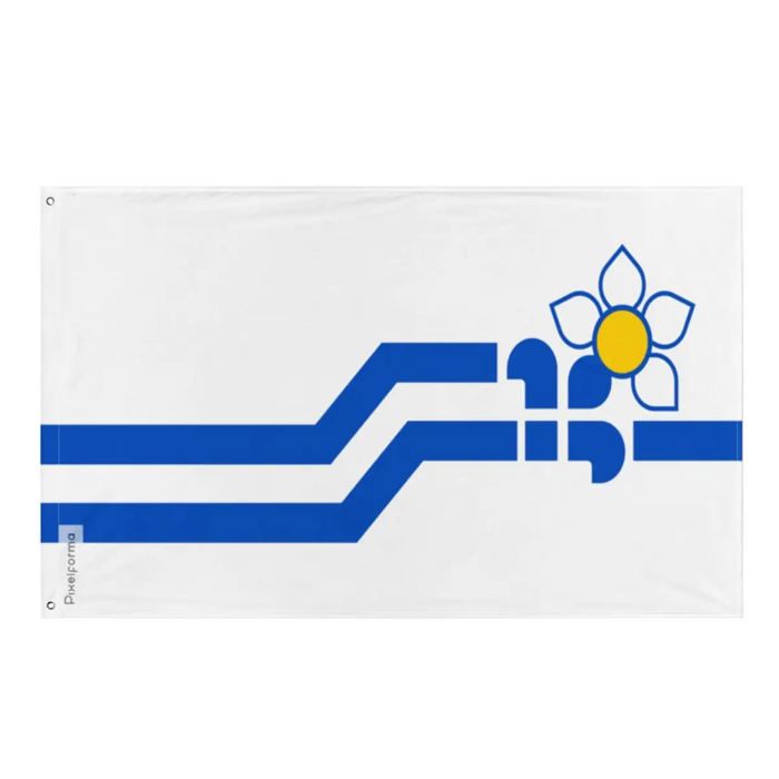 Drapeau - Franco-Colombien - 90 X 150 Cm - Polyester - Impression Recto/verso - Œillets En Fer