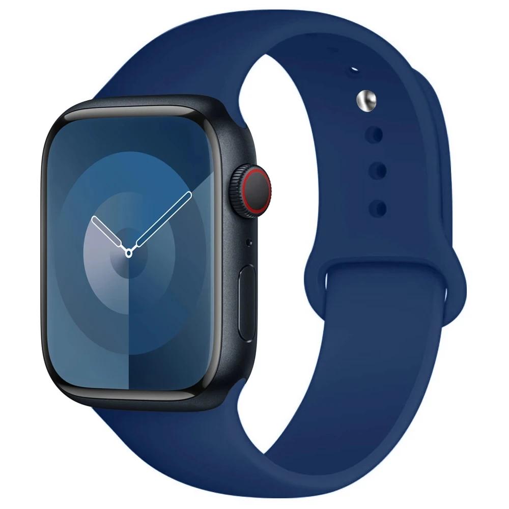 

Силіконовий Ремінець Для Apple Watch ремінець 44мм 45мм 40мм 41мм 42-46мм 49мм спортивний браслет iwatch серії 11-10-9-8 7 6 5 4 SE-Ultra 2/3 40-41-S11-10 42mm SM
