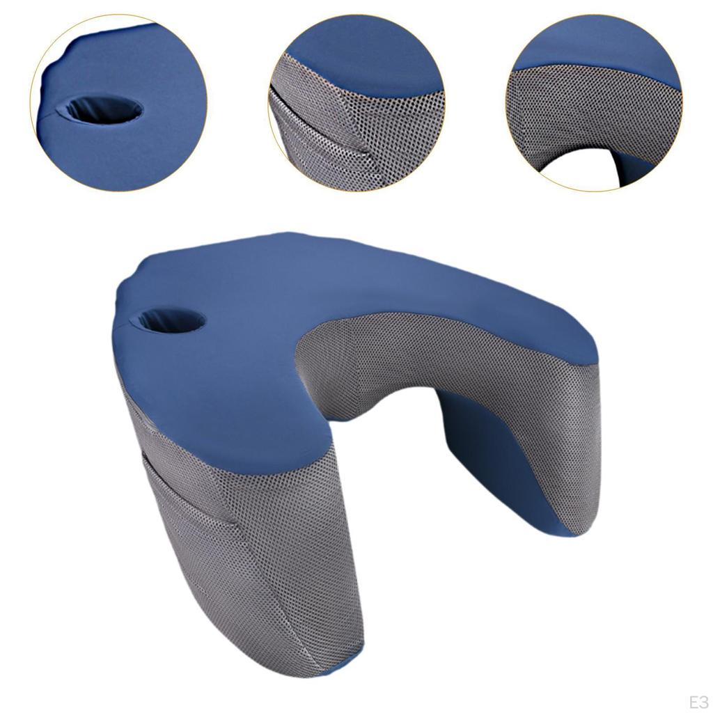 Desk Pillow for Laptop, Large Reading Adults, Arm Rest with Cup Holder, Memory