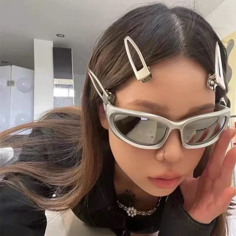 Trendy Y2K Style Sunglasses for Women & Men - Cool Outdoor Cycling & Driving Sun Protection Goggles
