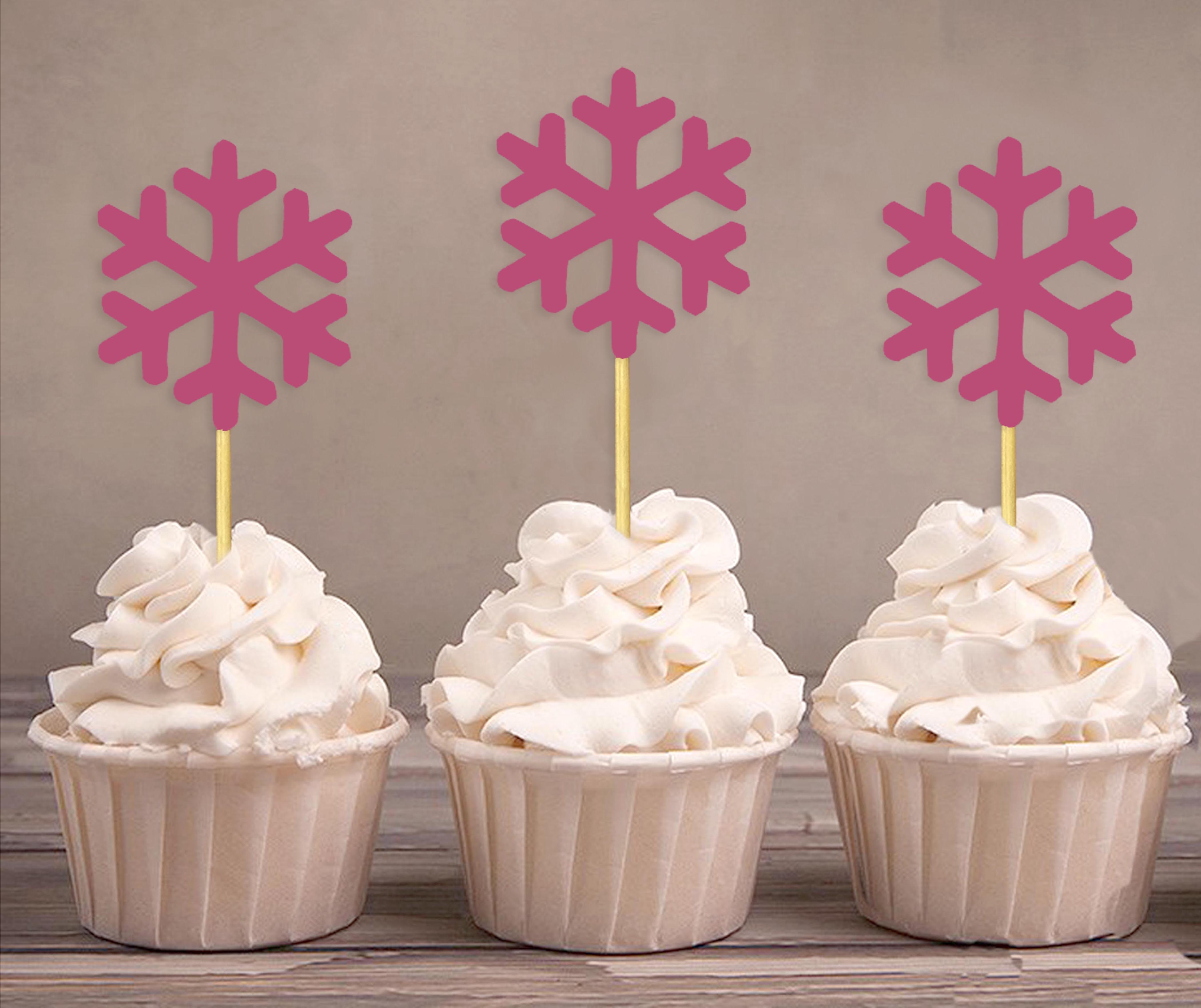 

Любий Сувенір| Різдвяна Вечірка Сніжинка Топери для Кексів| Зимове Весілля Прикраси для Десерту - Упаковка З Pack Of 20 рожевий