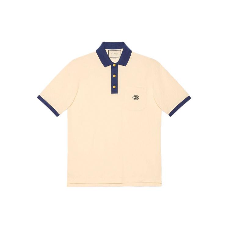GUCCI SS23 Polo Shirt Men`s Ivory