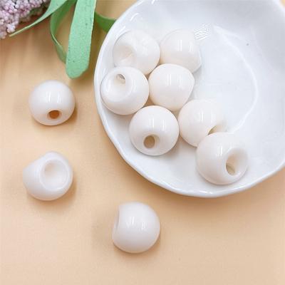 Accessory Materials 10pcs 16mm Acrylic Car Hanging Headband Jelly Color Colorful Beads Accessories DIY Side Hole Beads Mobile Phone Chain