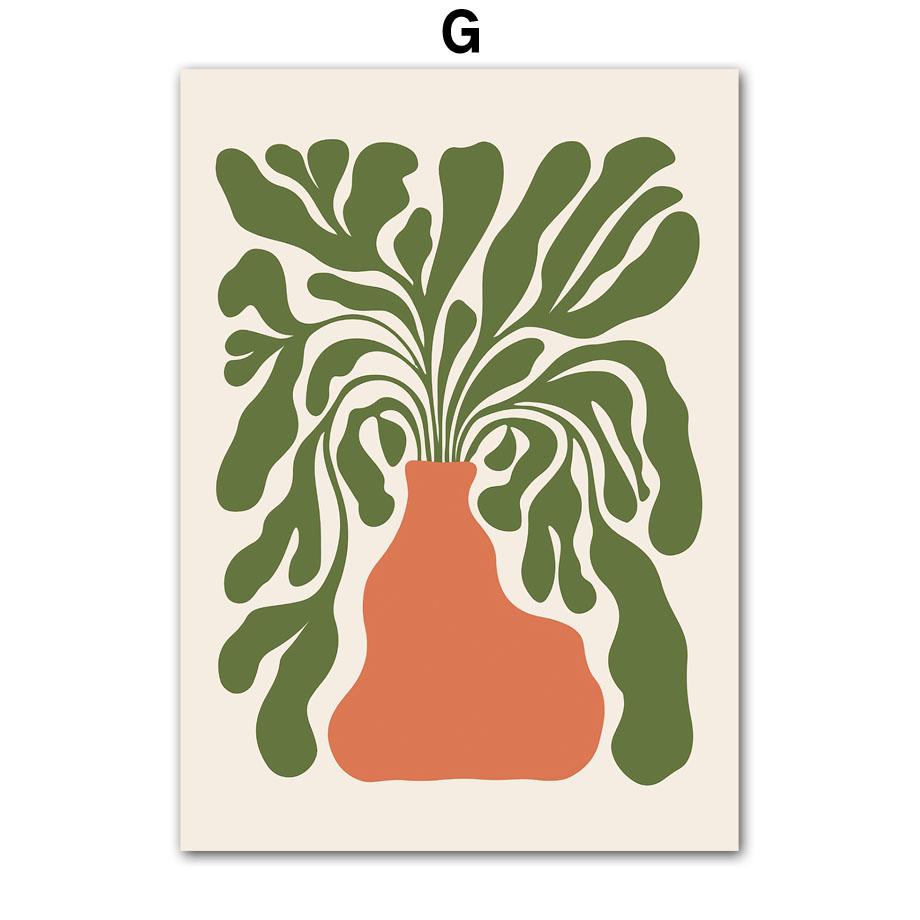 Абстрактний Квітковий Ринок Троянда Ромашка Ваза Листок Настінне Мистецтво Картина на Полотні Вінтажні Плакати та Принти Картинки Вітальня Домашній Декор