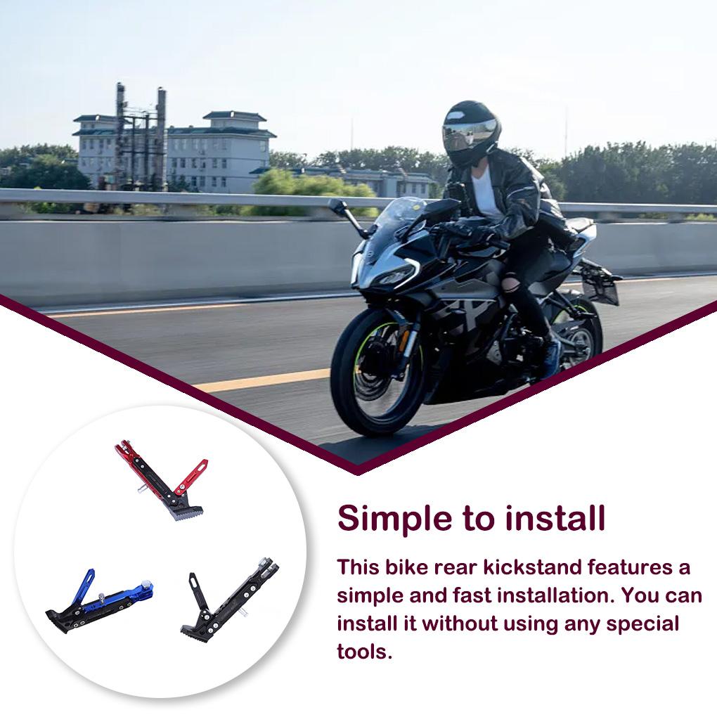 Universal Motorcycle Adjustable Rear Side Kickstand Replacement Electric Bicycles Parking Stand Scooter Replacing Parts
