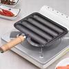 Sausage Grilling Pan Professional Efficient Prevents Stick Spill Proof Thickened Cast Iron Sausage Pan Hot Dog Grill