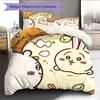 Chiikawa  Pattern Bedding Quilt Set  Home Decoration  Gift (1 * Duvet Cover + 2 * Pillowcase  Without Core)