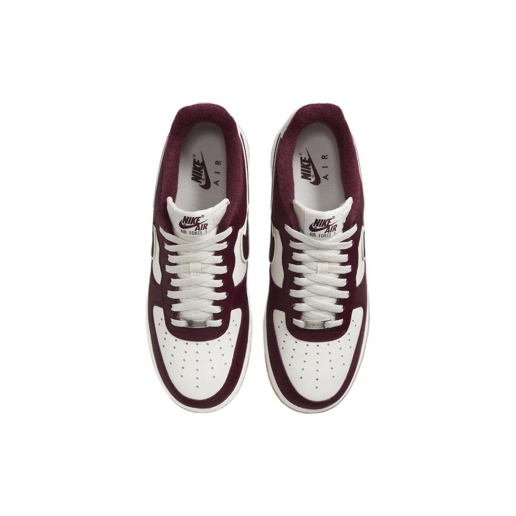 Nike Air Force 1 07 LV8 College Pack - Night Maroon Men Sneakers Red Sail Gum-Medium-Brown DQ7659-102