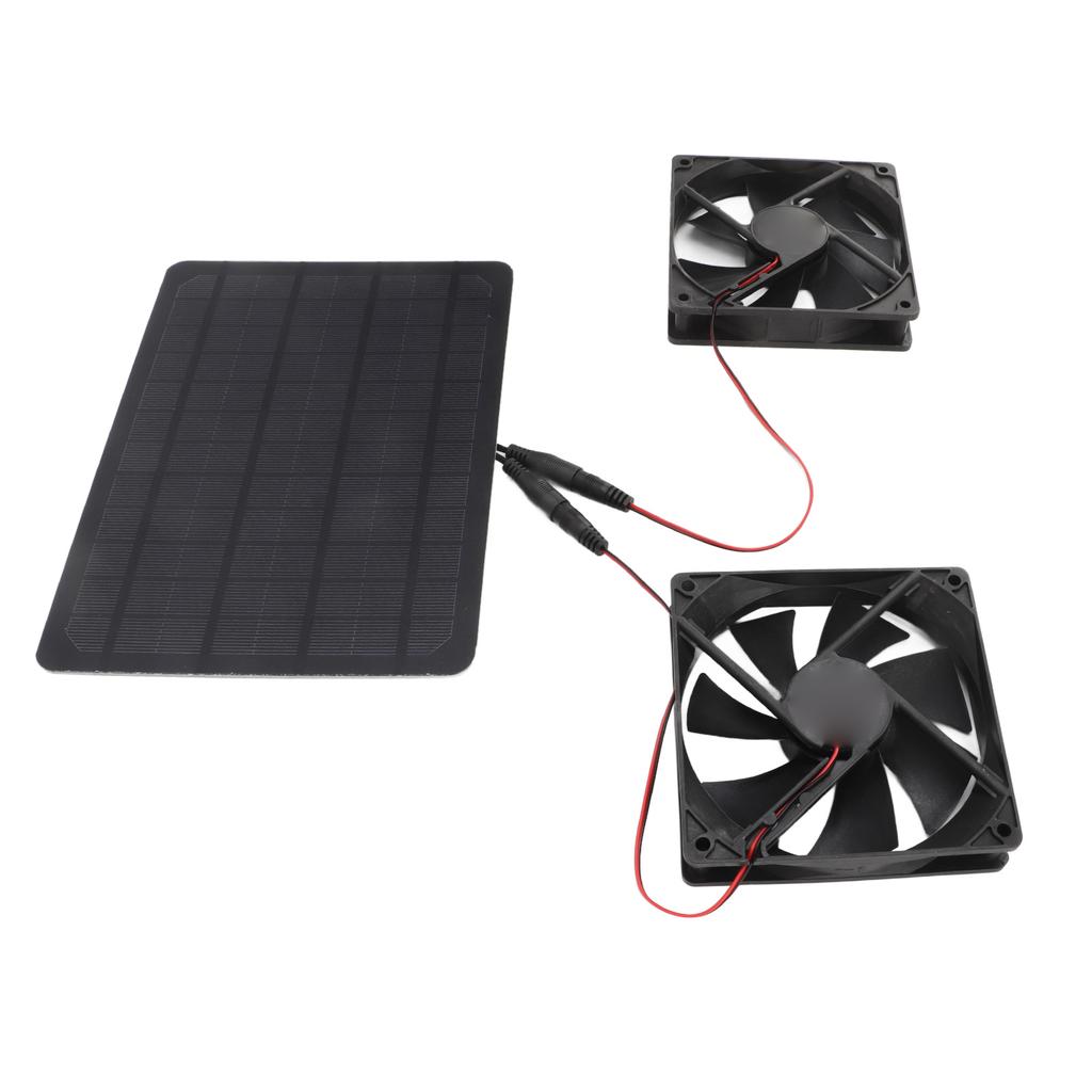 Solar Panel Fan Kit 12V 10W Portable Universal Energy Saving 4.7in Exhaust Fan for Greenhouses Pet H