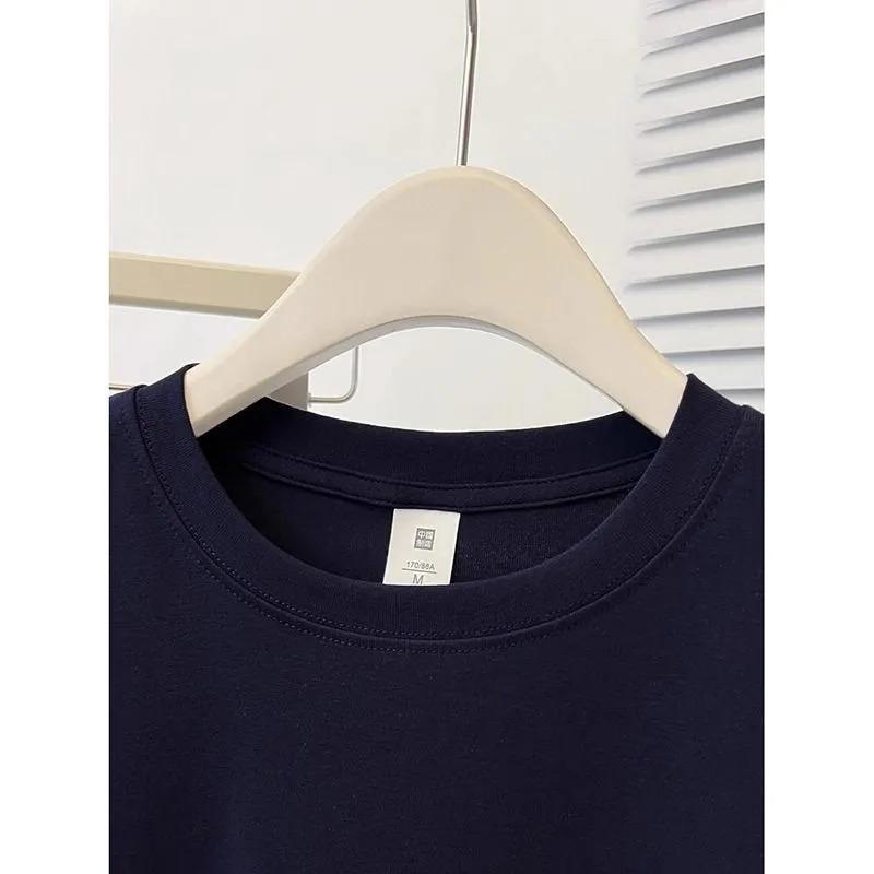 Damen Navy V-Ausschnitt Kurzarm T-Shirt mit kleiner Blumenapplikation, Lässiges Minimalistisches Blumenverziertes Tee, Sommer Basic Top