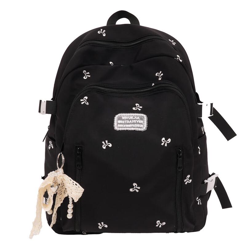 

Kaluoge Casual Lightweight Student Backpack with Pendant