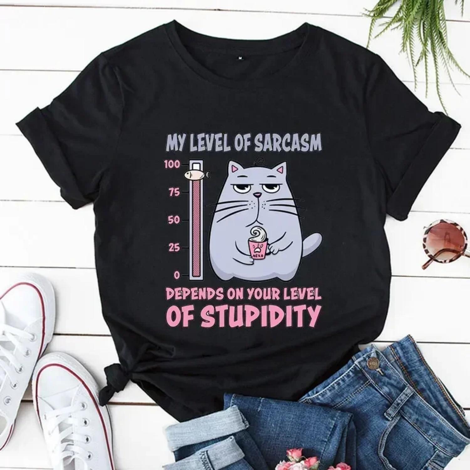 

Short Sleeve Clothing Women T Shirt Tops Cat Cartoon Graphic Tee T-Shirts cotton women clothes harajuku graphic t shirts S чёрный