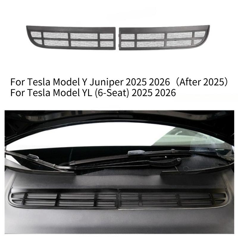 Front Grill Mesh Insert for Tesla Model Y Juniper Model YL 2025 2026 Bumper Air Inlet Vent Grille Cover Trim Anti-insect Net