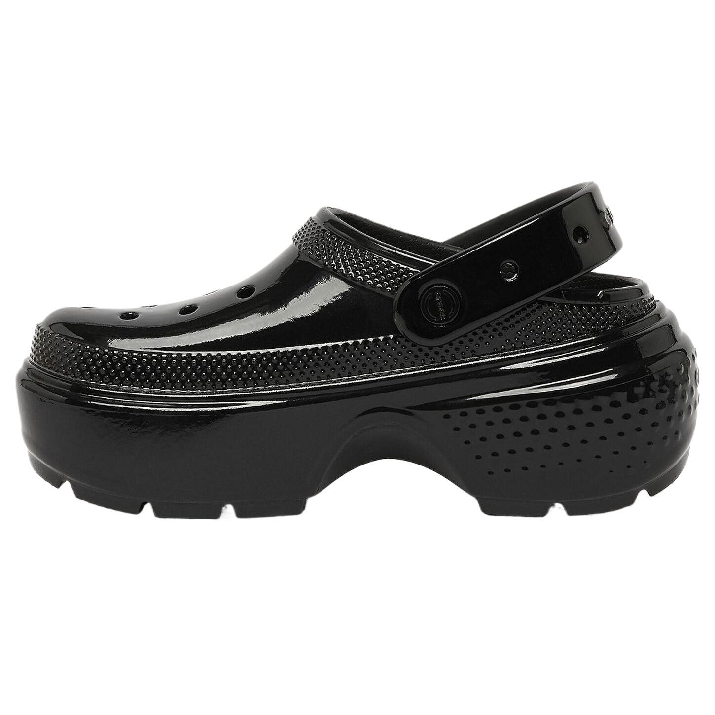 Crocs Stomp High Shine Clog Women s Black 209568-001 37-38