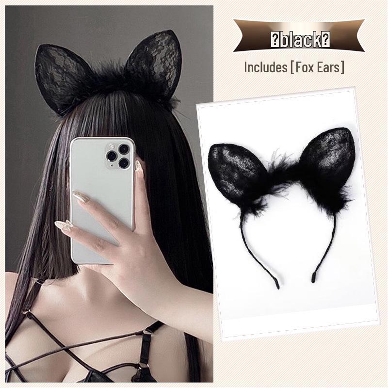 Tiara Fofa de Gato e Orelhas de Coelho para Cosplay, Acessórios de Cabelo Kawaii Estilo Soft Girl Japonês para Fotos