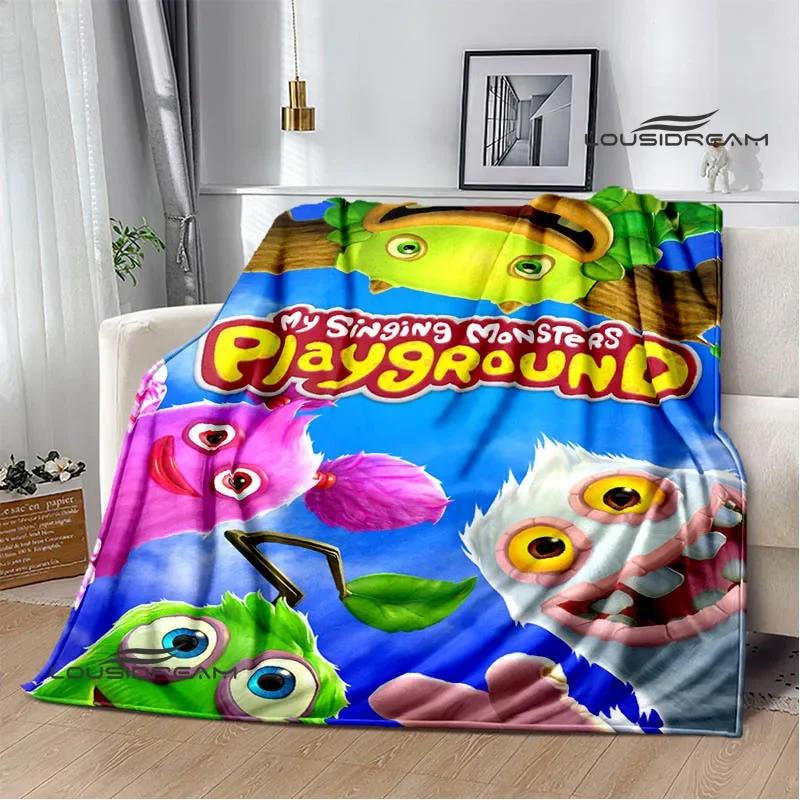 Game My Singing Monsters printed blanket Flange Warm blanket picnic blanket Soft and comfortable blanket Birthday Gift