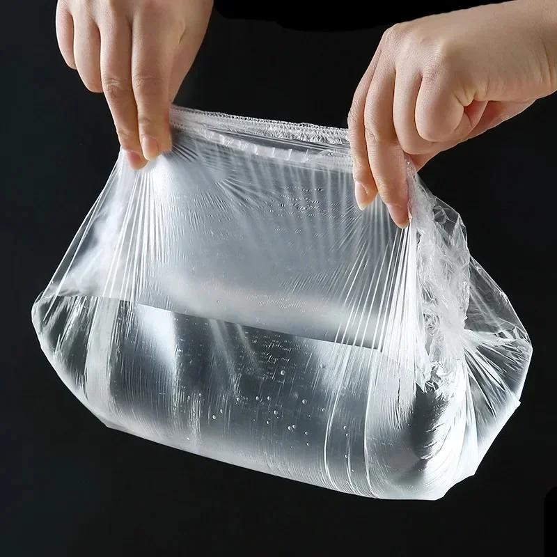 50/600pcs Disposable Food Cover Dust Food Grade Fresh Lids Elastic Plastic Wrap Shower Cap Fruit Food Cover Fresh Keeping Bag