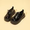Autumn Solid Faux Leather Women Shoes Japanese Lace Up Mary Jane Shoes Simple Round Toe Students Thick Platform Pumps Leisure
