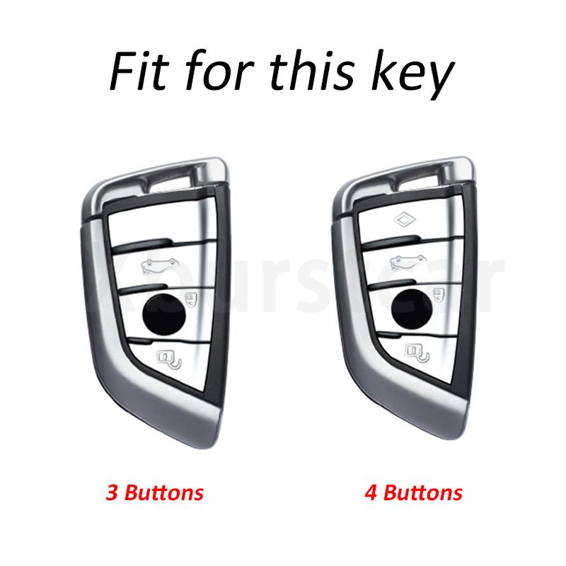 3 4 Buttons TPU Shell Fob for BMW X1 X2 X3 X4 X5 X6 M5 F15 F16 F48 G30 G38 525 540 740 Series 1 2 3 5 Car Key Cover Accessories