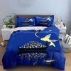 Set Decorazione Notte Stellata Morbido Confortevole Copripiumino Set Biancheria da Letto Incluso 1*Copripiumino & 2*Federe, Regalo