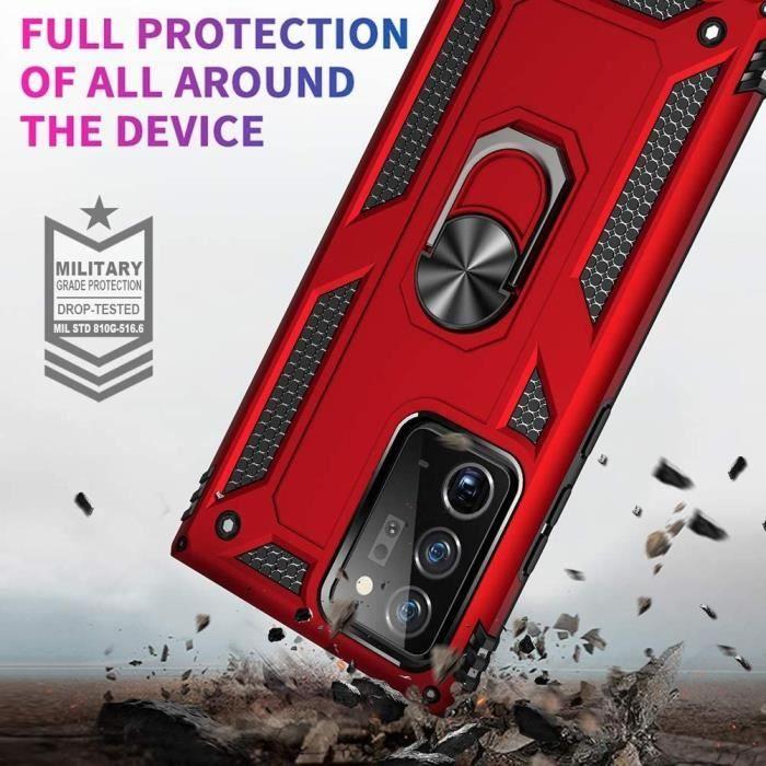 Verres Trempés avec Coque - Booling - pour Samsung Note 20 Ultra - Rouge - Anti-Rayure - Lot de 2