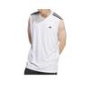 Adidas Sports Casual Striped Basketball Vest Men Tops White KE5907